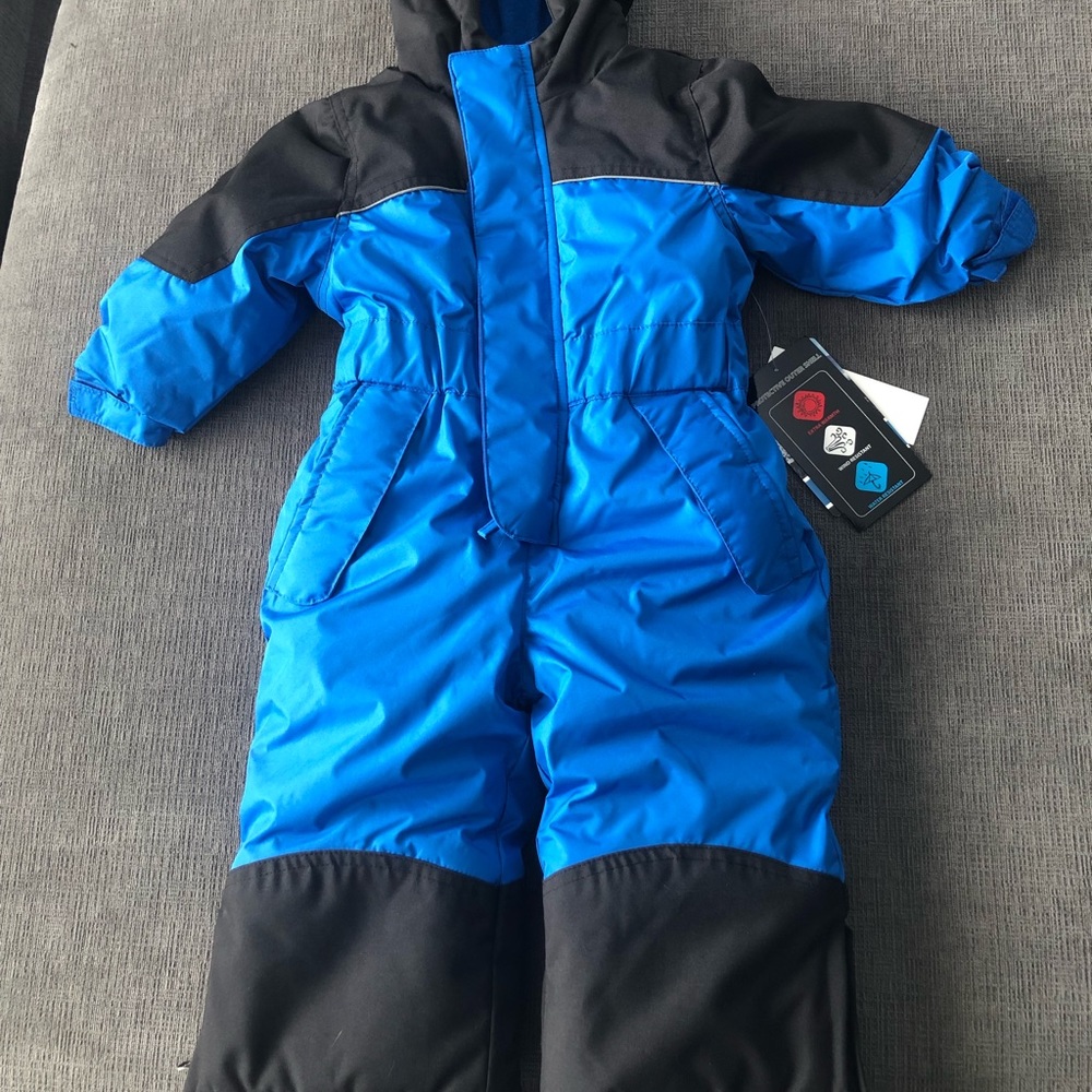 Blue/black toddler boy snowsuit